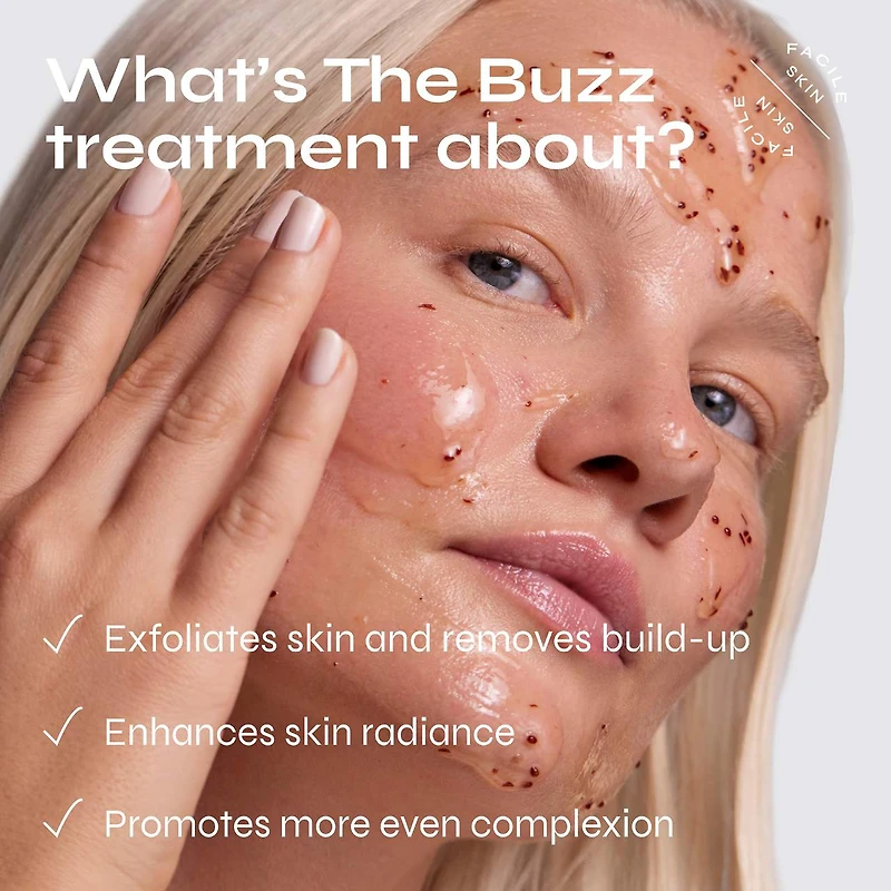The Buzz Brightening Exfoliating Facial Treatment with AHA & BHA