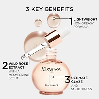 Huile pour les cheveux anti-frisottis Glaze Drops de Gloss Absolu