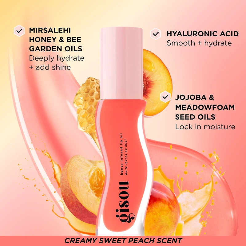 Huile hydratante pour les lèvres infusée de miel