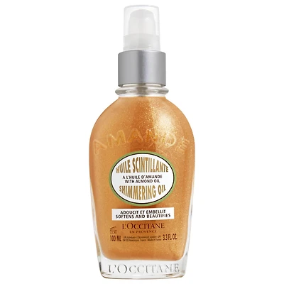 L'Occitane Instant Golden Glow with Almond Shimmering Body Oil 3.3 oz/100 ml