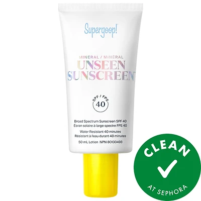 Supergoop! Mineral Unseen Sunscreen SPF 40 Sensitive Skin 1.7 oz/50 mL