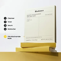Radiant Vita Niacinamide Real Deep Mask – 4 Pack for Brightening Dull Skin & Dark Spot Care