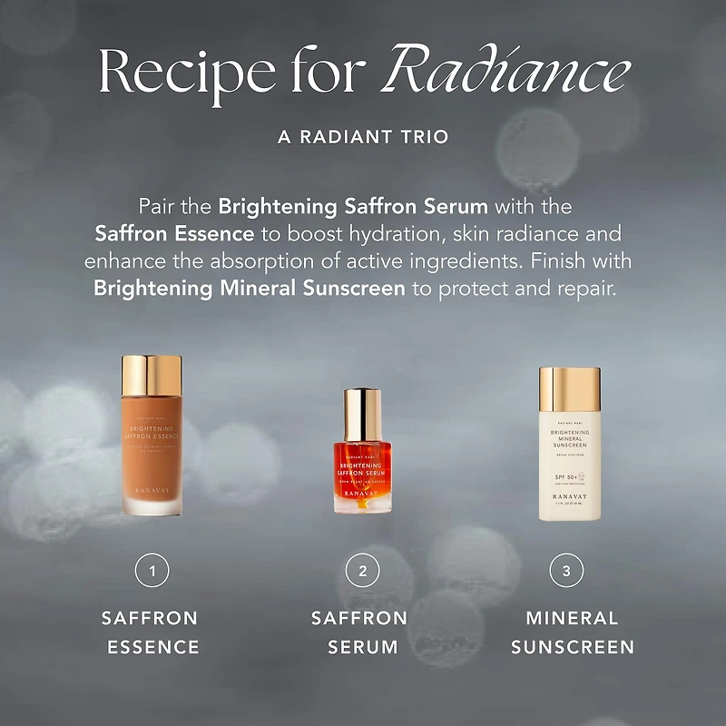 Radiant Rani Daily Brightening Mineral Sunscreen, SPF 50+ with Saffron