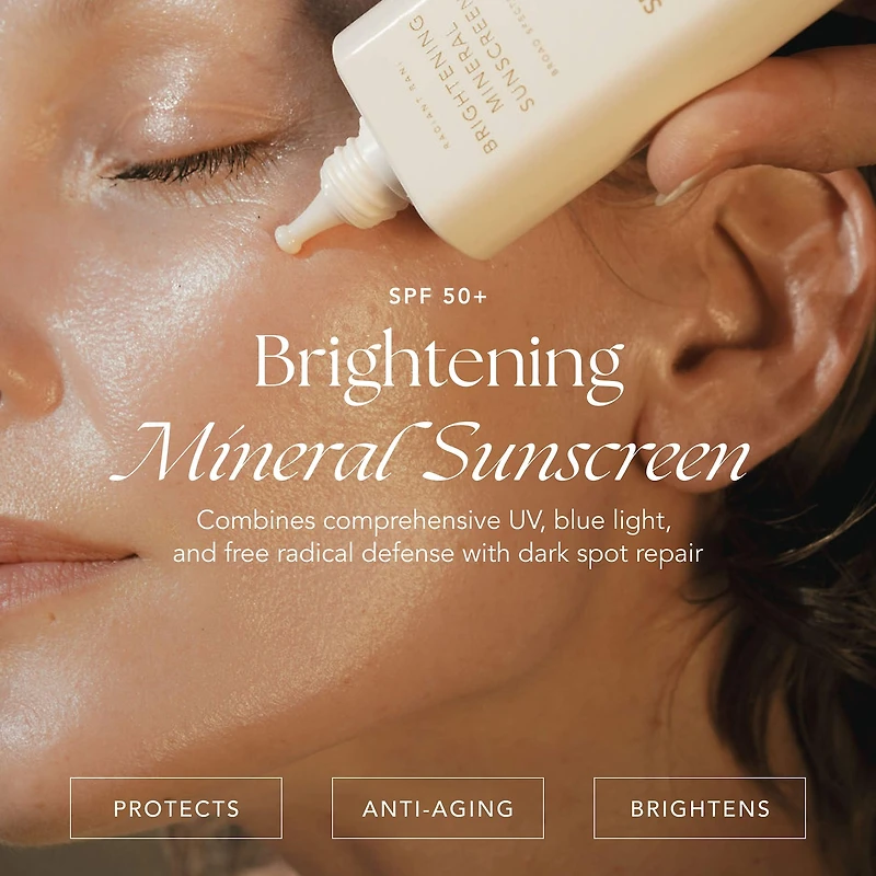 Radiant Rani Daily Brightening Mineral Sunscreen, SPF 50+ with Saffron