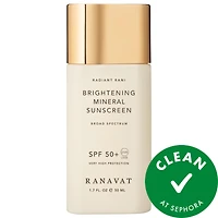 Daily Brightening Mineral Face Sunscreen, SPF 50+ with Saffron and Turmeric for Dark Spots