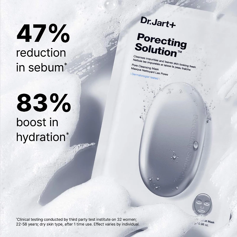 Masque visage Porecting Solution Dermask™ pour réduire l’huile