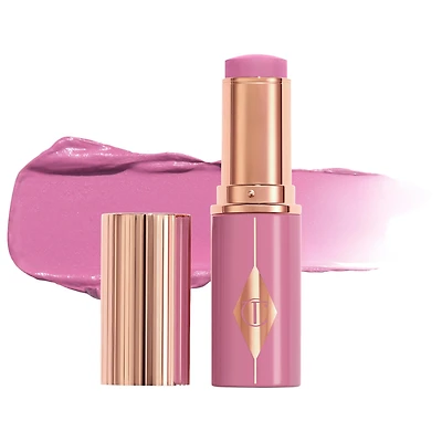 Charlotte Tilbury Unreal Lip + Cheek Glow Blush Stick with Hyaluronic Acid 0.31 oz/9 mL