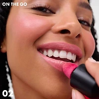 Fard à joues liquide mat Blush & Go longue tenue pour les lèvres et