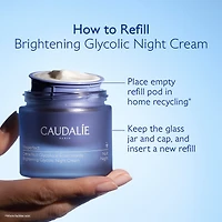 Crème de nuit éclat à l’acide glycolique Vinoperfect rechargeable