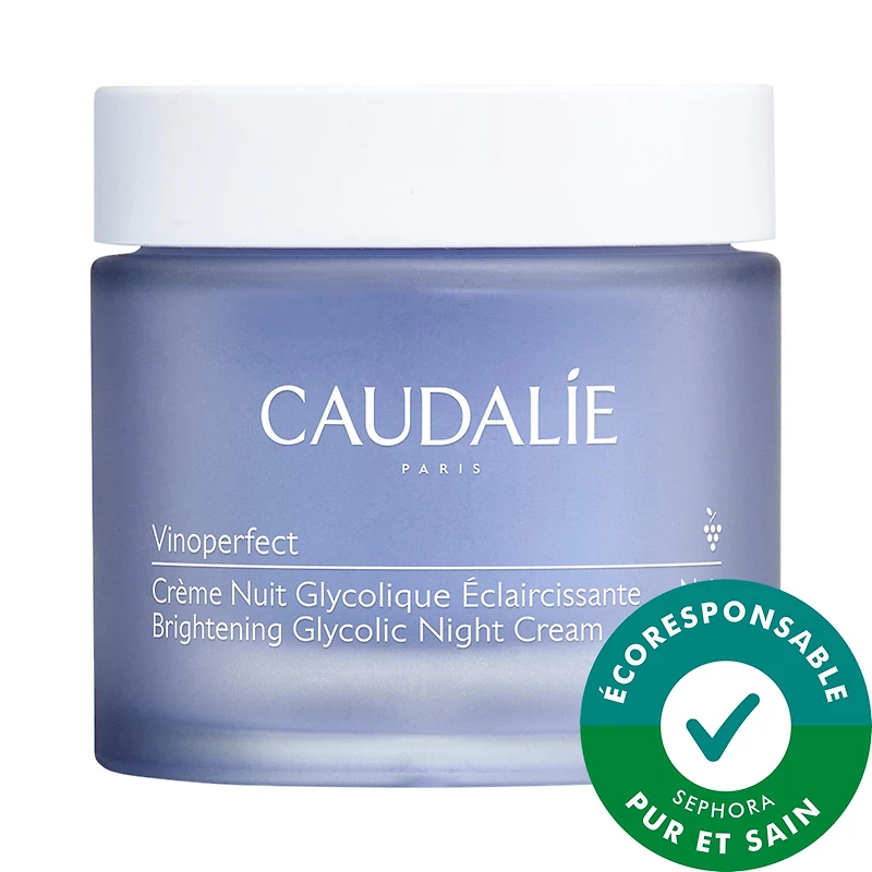Crème de nuit éclat à l’acide glycolique Vinoperfect rechargeable