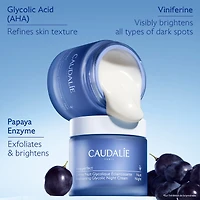 Crème de nuit éclat à l’acide glycolique Vinoperfect rechargeable