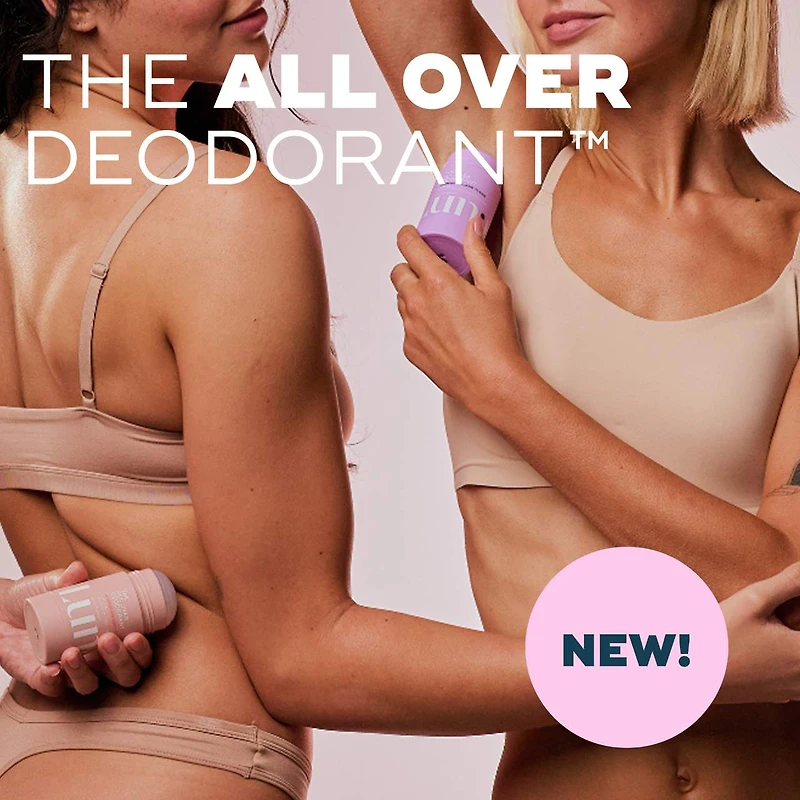 The Hydrating All Over Deodorant™- Extra-strength, Natural, Non-Staining, Aluminum Free Body Deodorant Stick