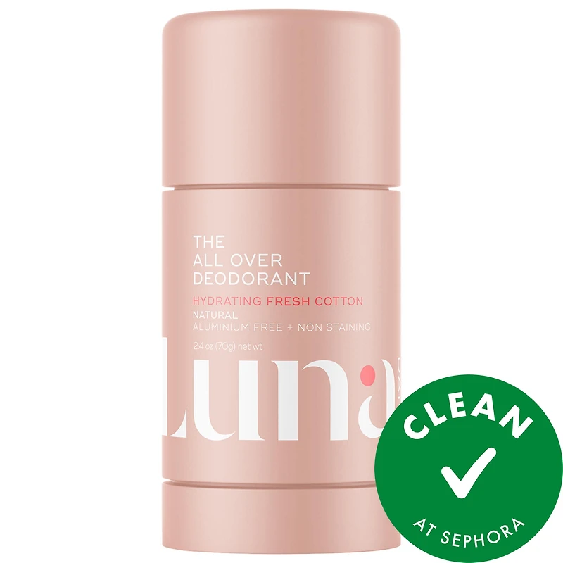 The Hydrating All Over Deodorant™- Extra-strength, Natural, Non-Staining, Aluminum Free Body Deodorant Stick