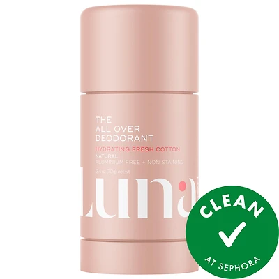 The Hydrating All Over Deodorant™- Extra-strength, Natural, Non-Staining, Aluminum Free Body Deodorant Stick