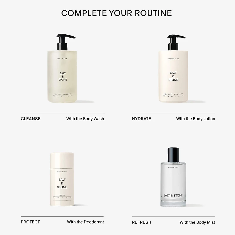 Lotion pour le corps hydratante Neroli & Basil avec niacinamide