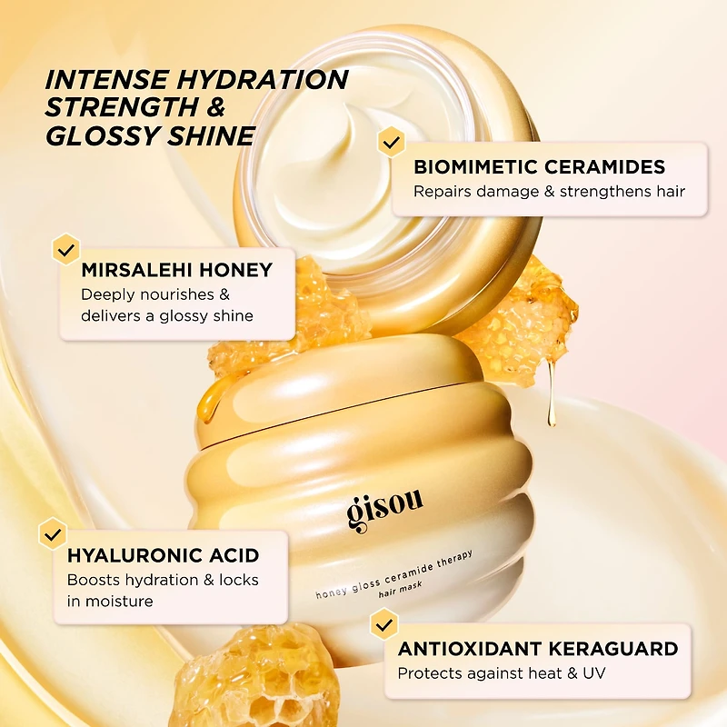 Masque de soin capillaire hydratant Honey Gloss