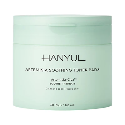Hanyul Artemisia Soothing Toner Pads with Centella Asiatica and Hyaluronic Acid 60 pads/pack