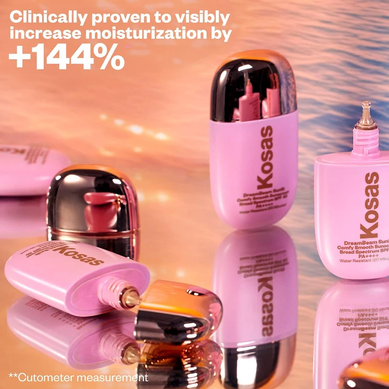 Écran solaire minéral sans silicone DreamBeam FPS 40 avec céramides et peptides