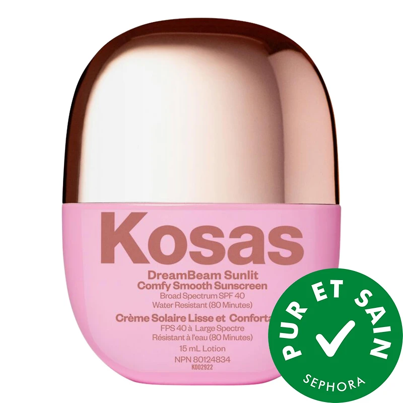 Écran solaire minéral sans silicone DreamBeam FPS 40 avec céramides et peptides