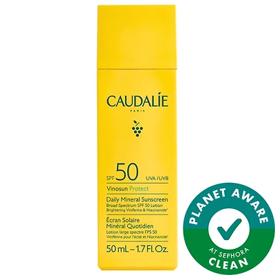 Caudalie Vinosun Protect Brightening Daily Mineral Sunscreen SPF 50 with Niacinamide 1.7 oz/50 mL