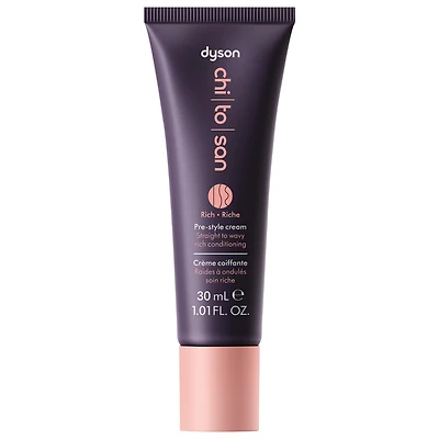 Dyson Mini Chitosan™ Pre-Styling Hair Cream for Flexible Hold Straight to Wavy Hair, Rich Conditioning 1 oz/30 ml
