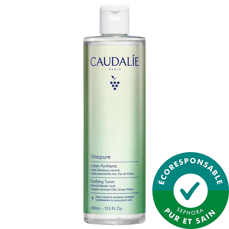 Tonique minimiseur de pores à l’acide salicylique naturel Vinopure