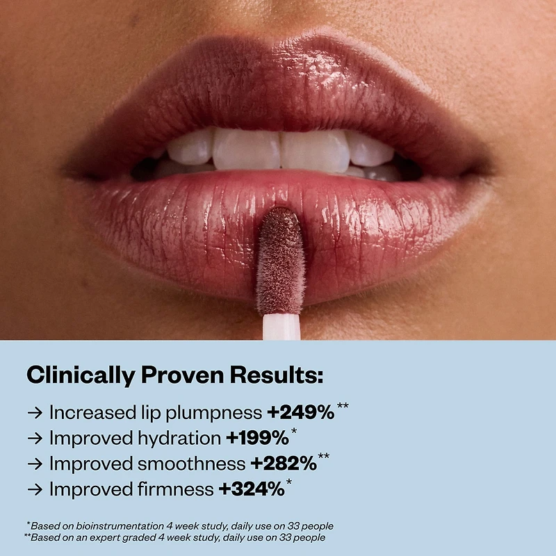 Brillant à lèvres et soin repulpant en huile avec peptides Wet Lip