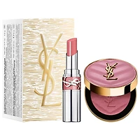 Yves Saint Laurent YSL Iconic Pink Make Me Blush & Loveshine Lip Oil Stick Set