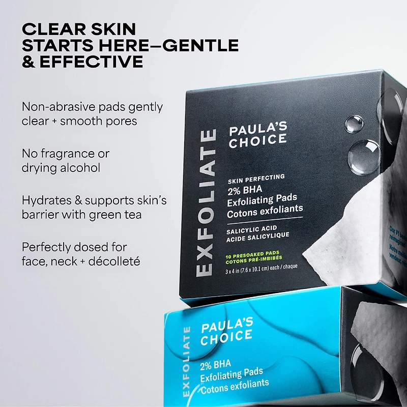 Lotion tonique exfoliante Skin Perfecting 2 % BHA pour une peau nette