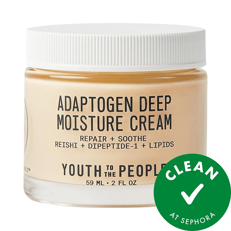 Youth To The People Adaptogen Skin Repairing Moisturizer with Peptides for Sensitive & Dry Skin 2oz/59ml