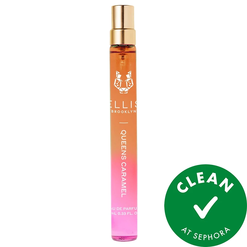 Ellis Brooklyn QUEENS CARAMEL Eau de Parfum Travel Spray with Pink Salt 0.33 oz/10 mL eau de parfum spray