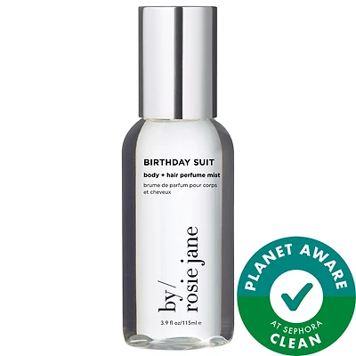 By Rosie Jane BIRTHDAY SUIT body + hair perfume mist with sweet musk 3.9 oz/115 ml