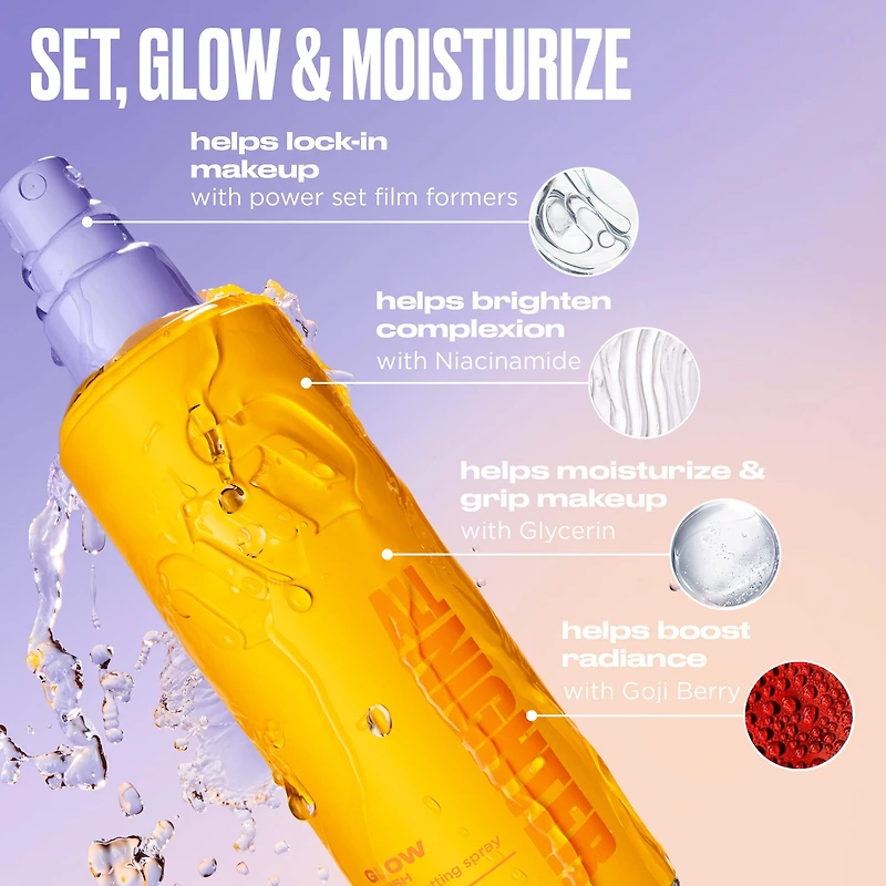 All Nighter Waterproof Hydrating and Glowy Setting Spray with 24HR Wear