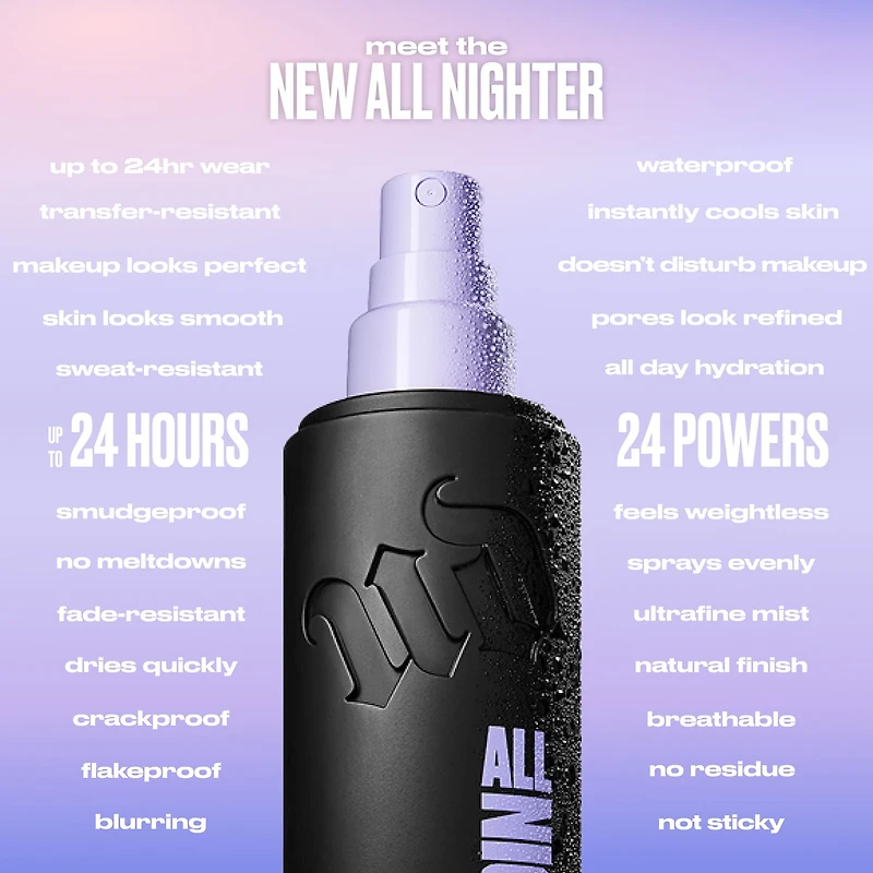 All Nighter Waterproof Natural Finish Setting Spray with 24HR Wear