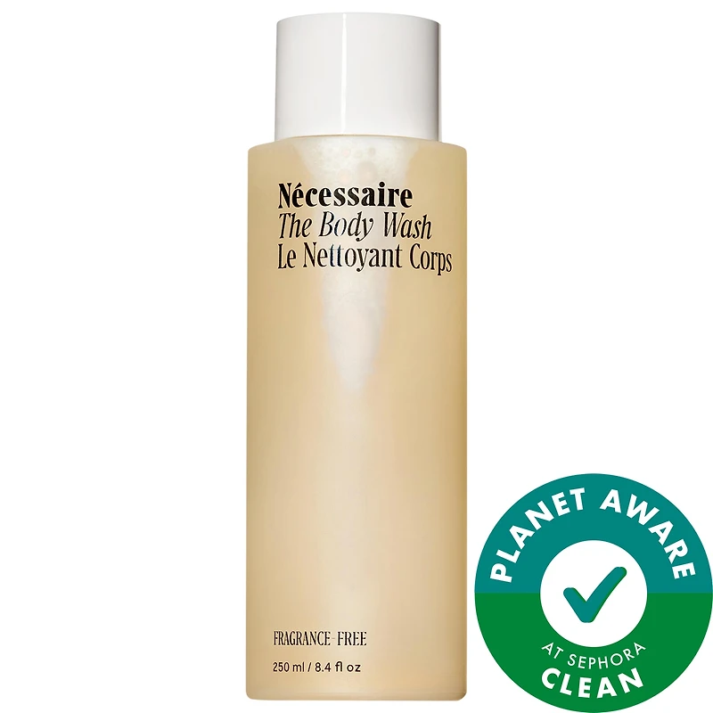 Nécessaire The Body Wash Fragrance-Free - Barrier Cleanse With Niacinamide, 5 Essential Ceramides + Hyaluronic Acid 8.4 oz/250 mL
