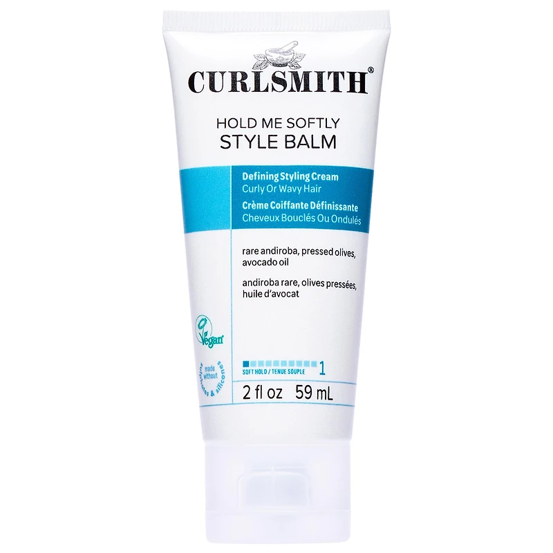 Curlsmith Mini Hold Me Softly Curly Hair Styling Cream Balm 2 oz/59 mL