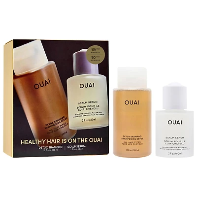 OUAI Detox Shampoo & Scalp Serum Hair Gift Set