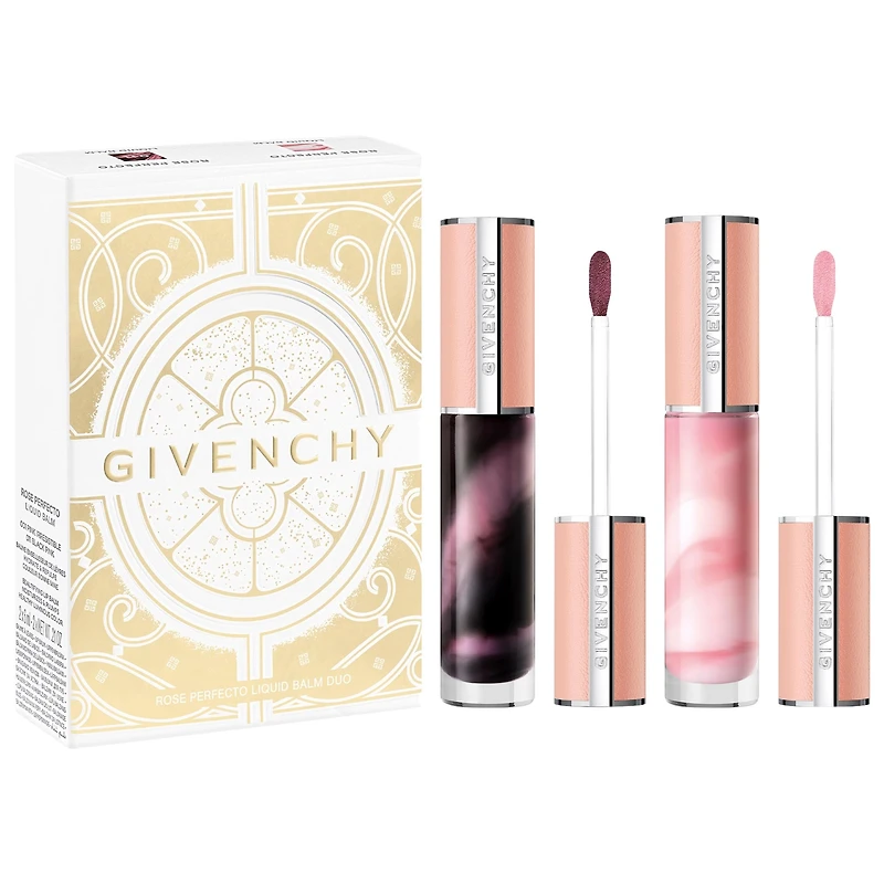 Givenchy Limited Edition Rose Perfecto Tinted Liquid Balm Duo Set 2 x .2oz/2 x 6ml