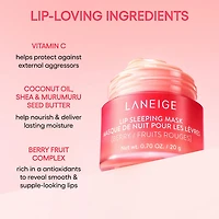 Masque de nuit pour les lèvres hydratation intense avec vitamine C.