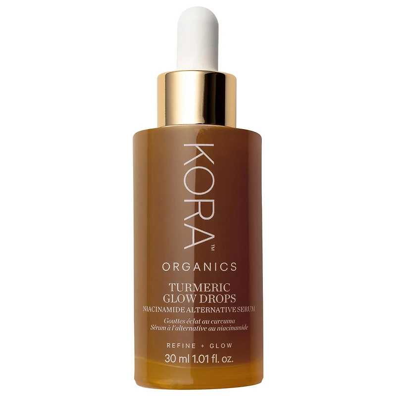 KORA Organics Turmeric Glow Drops Pore-Minimizing Niacinamide Alternative Serum 1.01 oz/30 mL