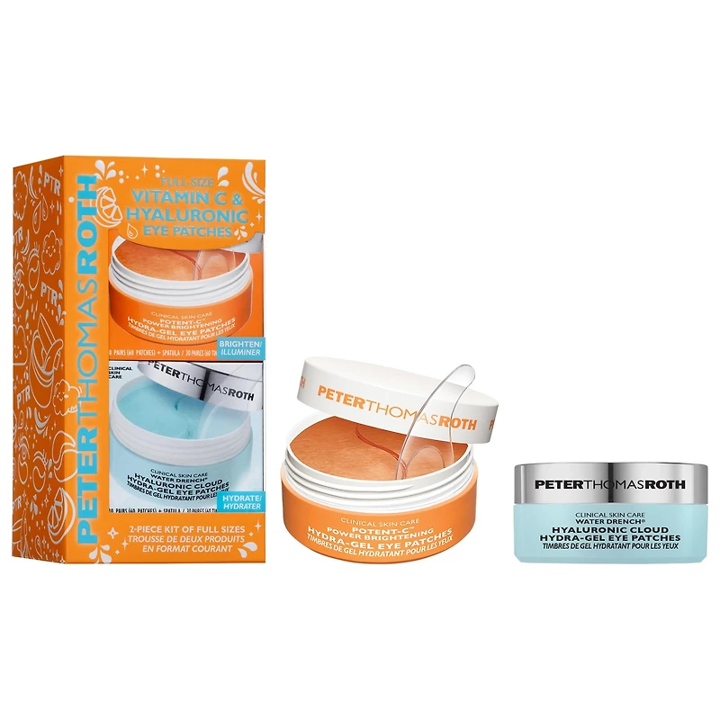 Peter Thomas Roth Full-Size Vitamin C & Hyaluronic Acid Eye Patches 2-Piece Gift Set
