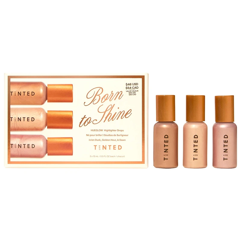 Live Tinted Born to Shine HUEGLOW Liquid Highlighter Drops Set