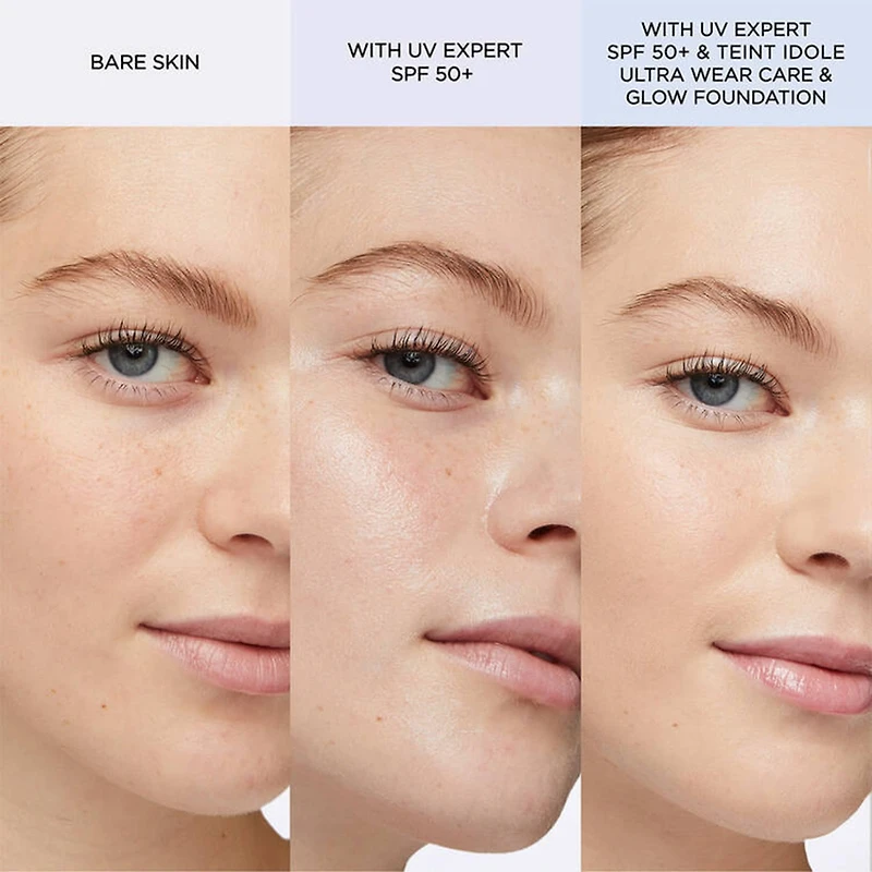 Duo base et hydratant FPS 50, écran solaire UV Expert Aquagel Defense