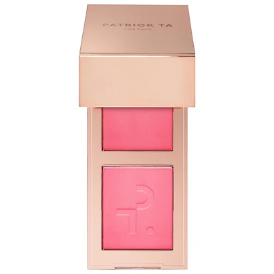 PATRICK TA Mini Major Headlines Double-Take Crème & Powder Blush Duo She's That Girl 0.088 oz crème and 0.088 oz powder/2.5 g crème and 2.5 g powder