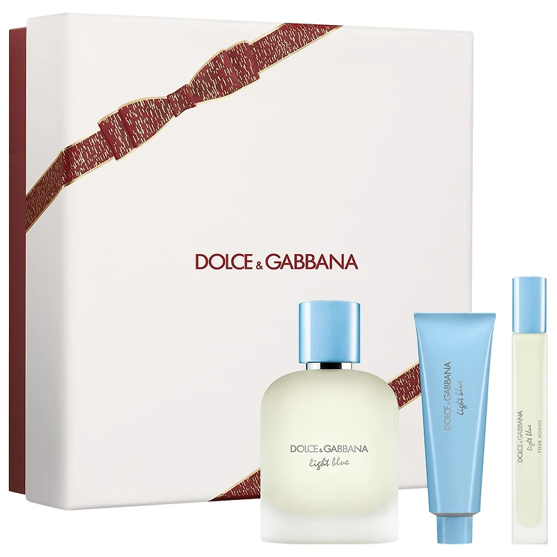 Dolce & Gabbana Light Blue Pour Homme Eau De Toillete Trio Gift Set 1/1
