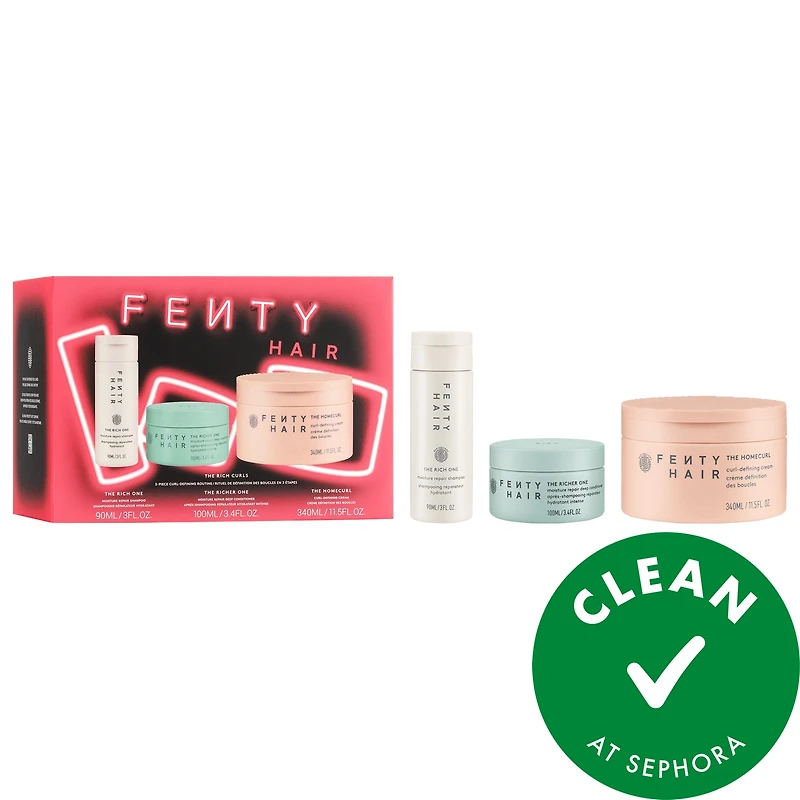 Fenty Beauty by Rihanna The Rich Curls 3-Piece Curl-Defining Hair Gift Set