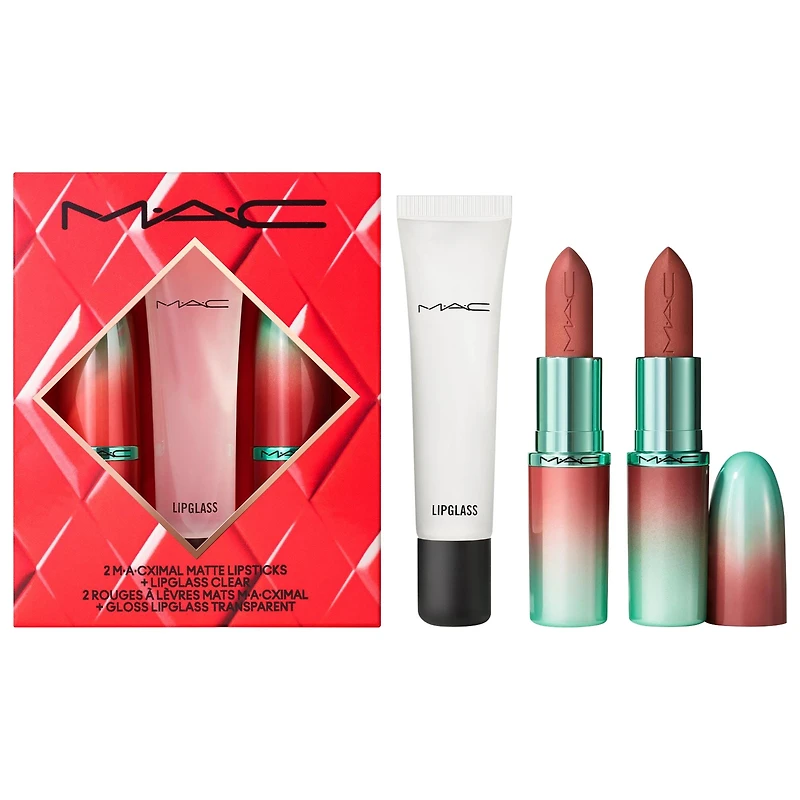 MAC Cosmetics M·A·C X To The Future Lip Trio With Lipglass Clear And Matte Lipstick