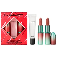 MAC Cosmetics M·A·C X To The Future Lip Trio With Lipglass Clear And Matte Lipstick
