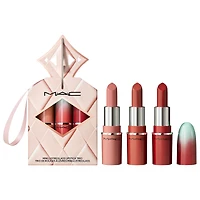 MAC Cosmetics Wildest Gleams Mini Lustreglass Lip Trio With 3X Sheer-Shine Lipsticks