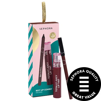 SEPHORA COLLECTION Best Lip Combo Duo Gift Set: Totally Juicy Tint & Liner Nude 0.18 oz/5.5 ml